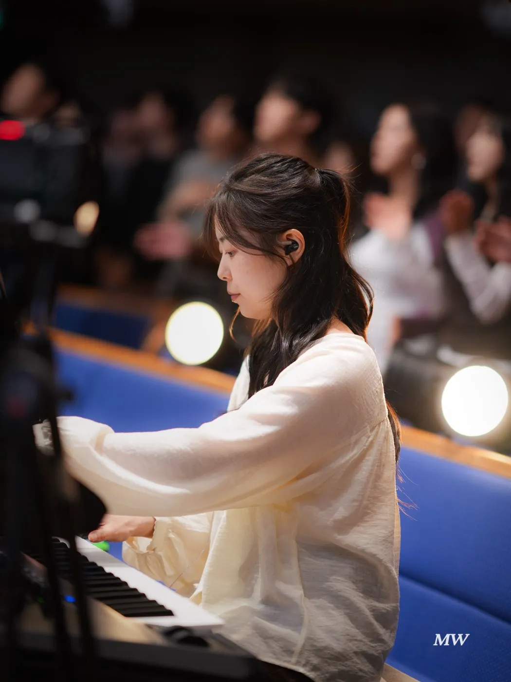 A musician playing keys